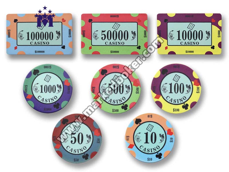 Poker Match Club Custom Ceramic Chip Spot YM-CP05-6