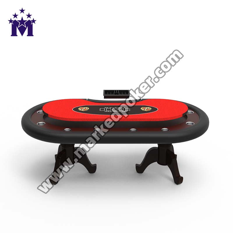 Original Wood Color Solid Wood Design Custom Texas Hold'em 10-Player Entertainment Gaming Table YM-TB02