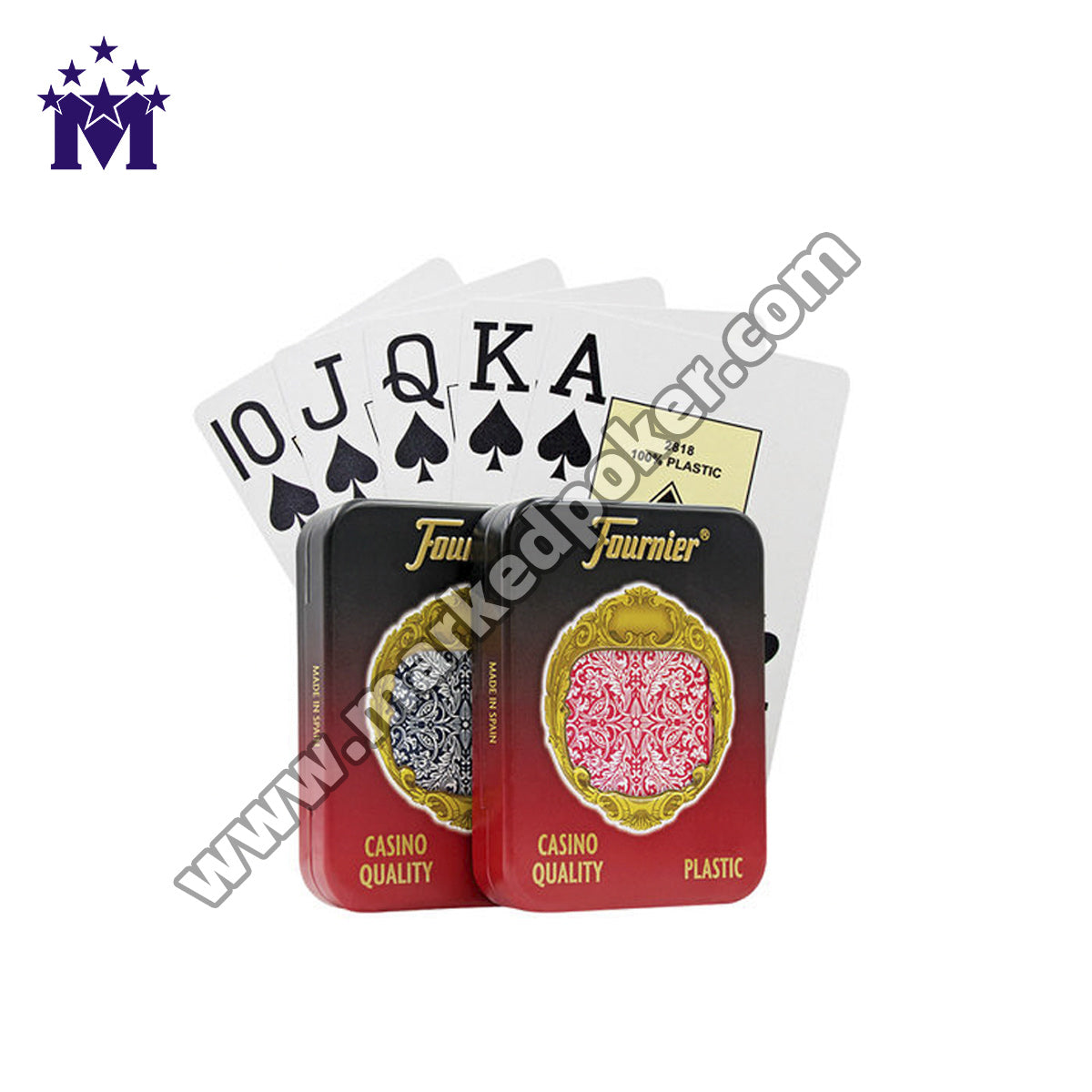 Fournier 2818 Jumbo Index Barcode Marked Playing Cards