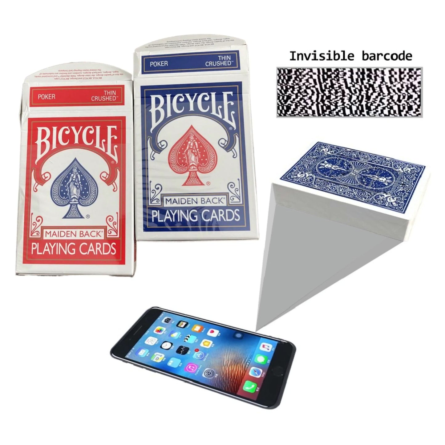 Bicycle Maiden Back Barcode Marked Cards for Poker Analyzer Online