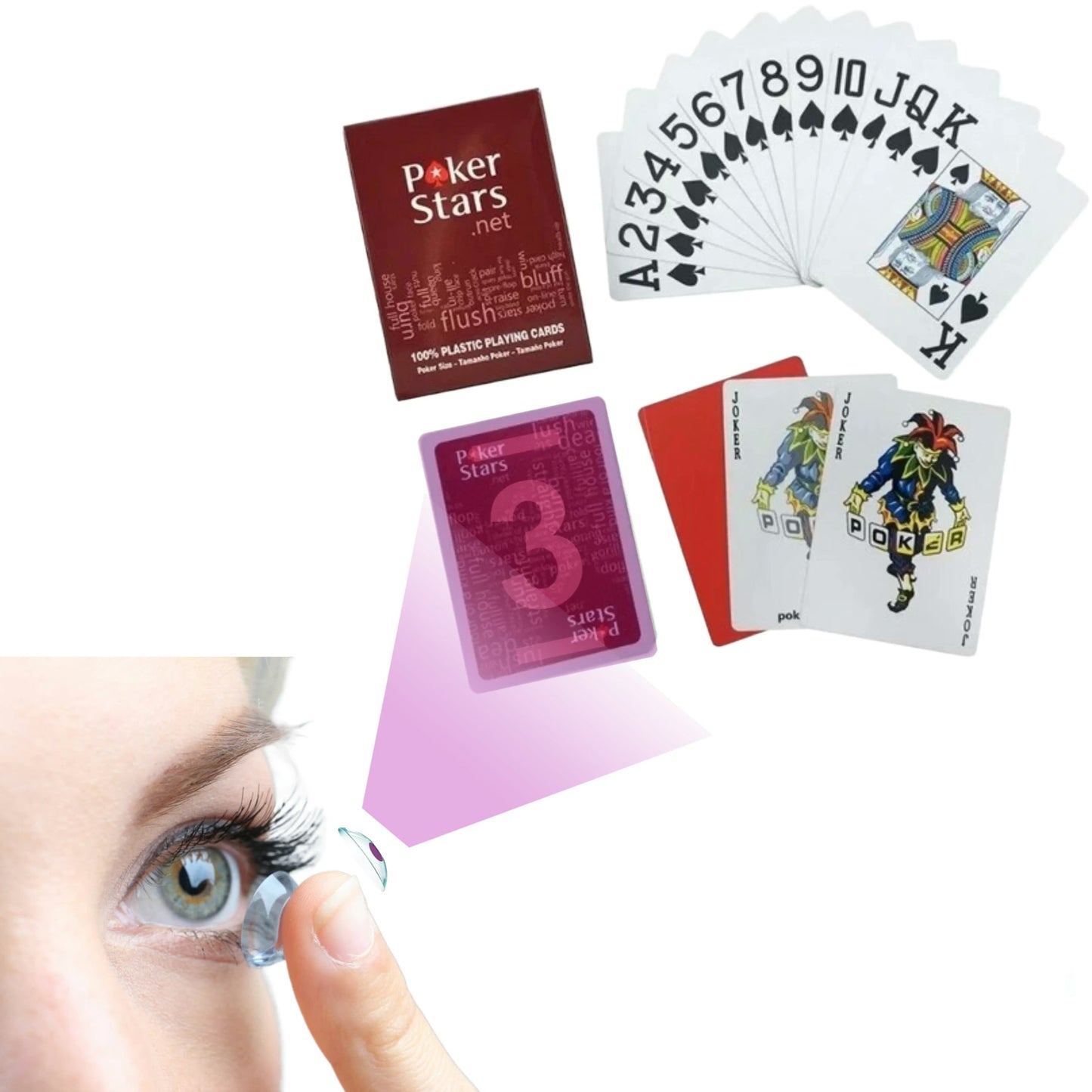 Copag PokerStars Luminous Ink Cheating Cards for Infrared Contact Lenses