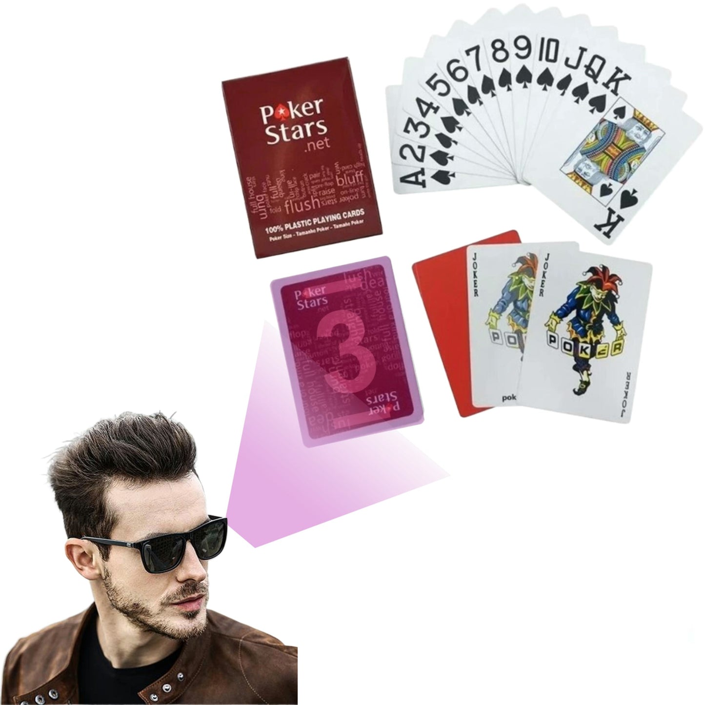 Copag PokerStars Luminous Ink Cheating Cards for Infrared Contact Lenses