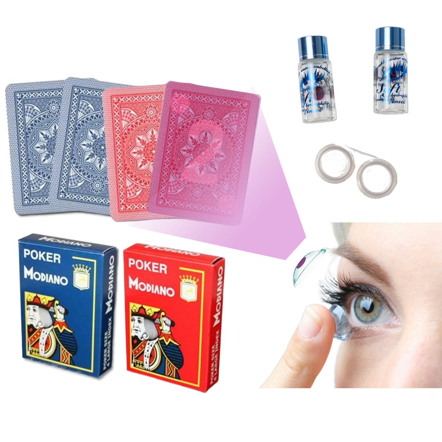Luminous ink Modiano Cristallo Contact Lenses Marked Cards