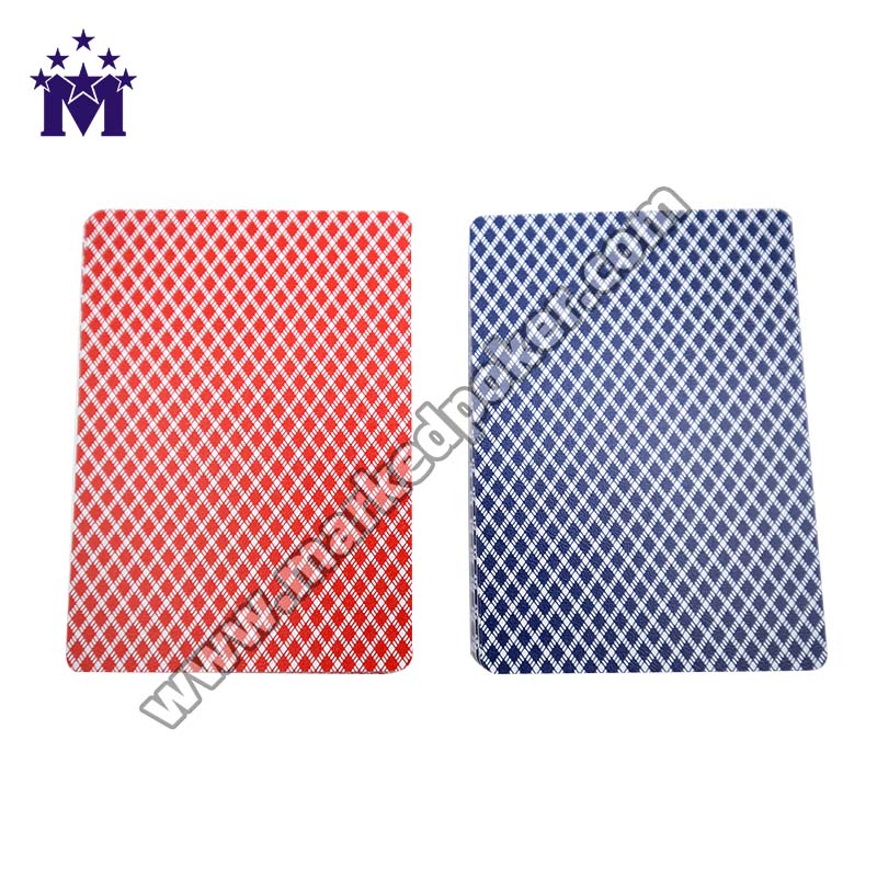 YM-PC04 Texas Holdem Advanced Club Custom Frosted Waterproof Plastic Poker Solitaire Red Blue