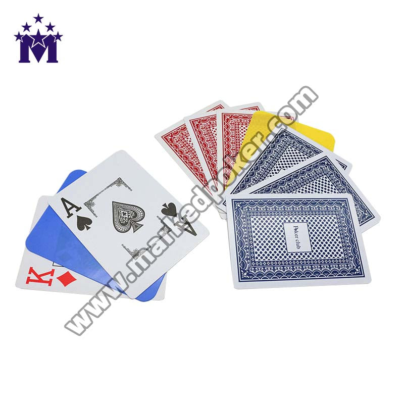 YM-PC02 Red And Blue Double Color PVC Waterproof Texas Holdem Poker Table Game Cards