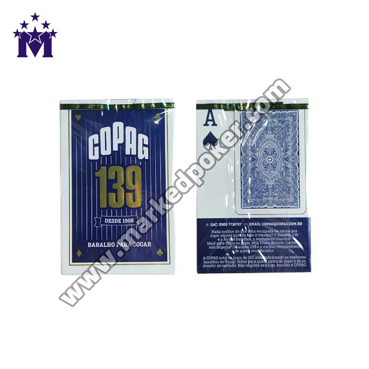 Copag 139 Marking Barcode Cards For Poker Card Analyzer