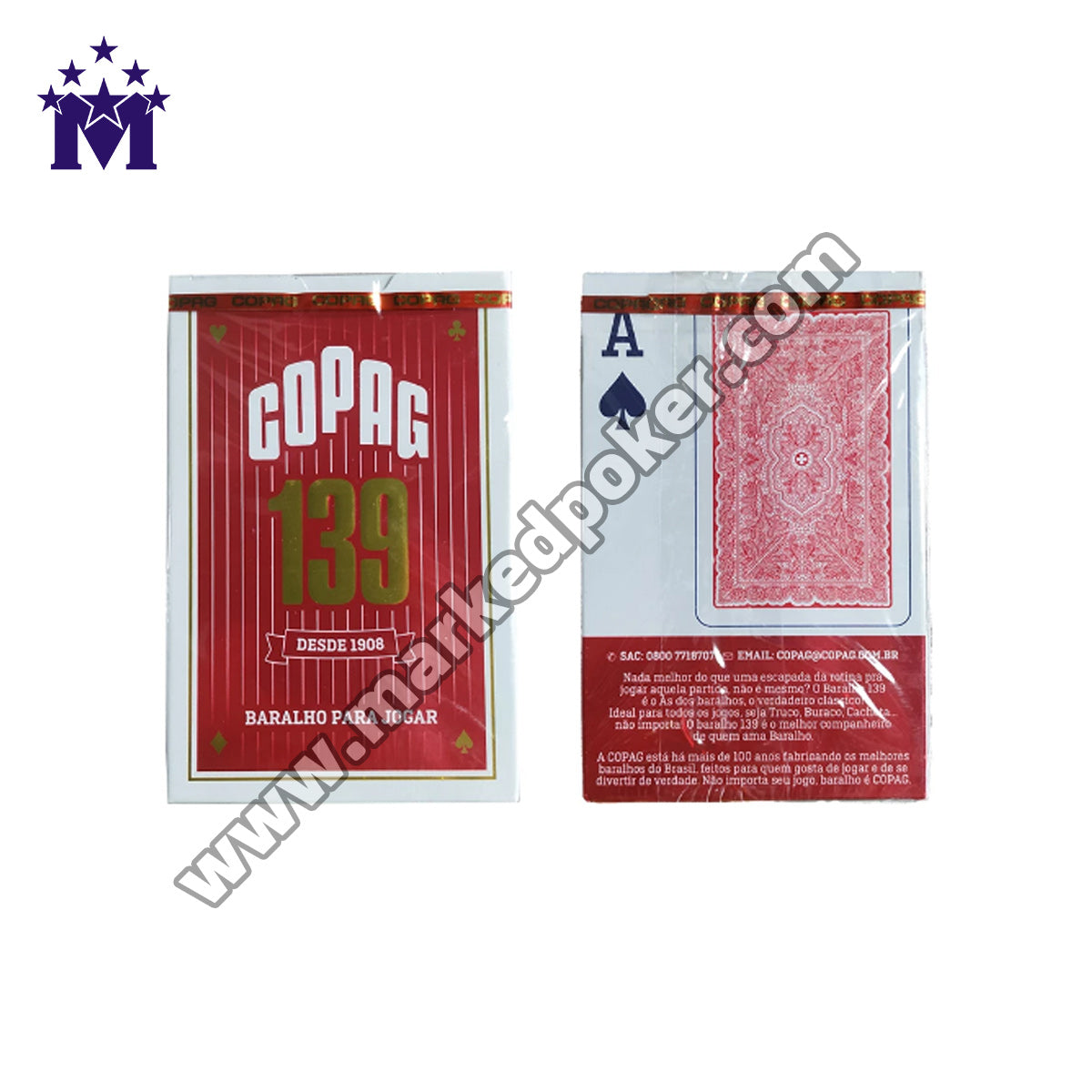 Copag 139 Marking Barcode Cards For Poker Card Analyzer