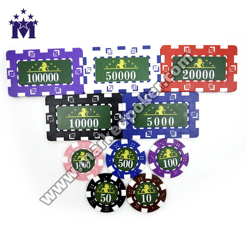 YM-FMGM 760 Pieces Of American ABS Clay Ceramic Poker Chips With Chip Box