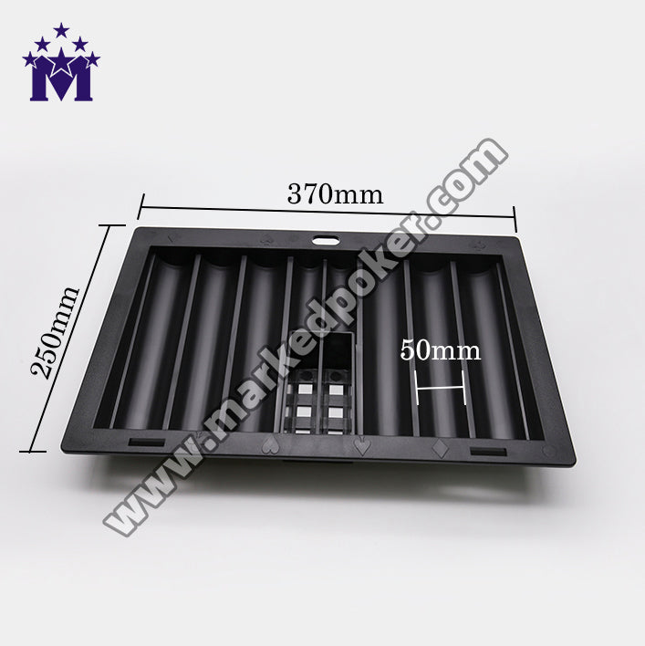 High-Quality Black Thick Plastic Custom-Made Texas Hold'em Poker Table Special Chip Tray