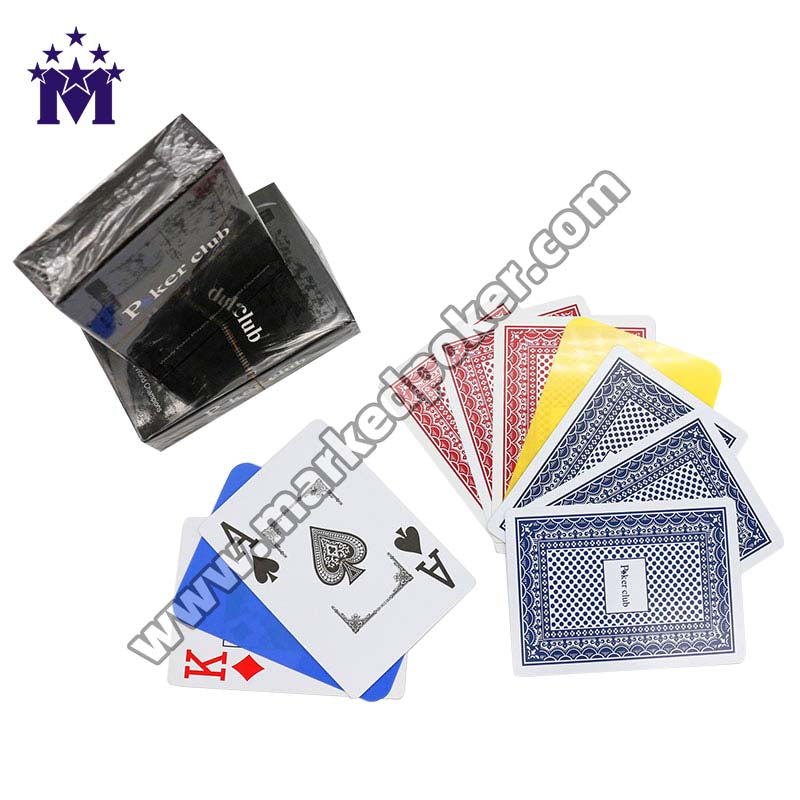 YM-PC02 Red And Blue Double Color PVC Waterproof Texas Holdem Poker Table Game Cards