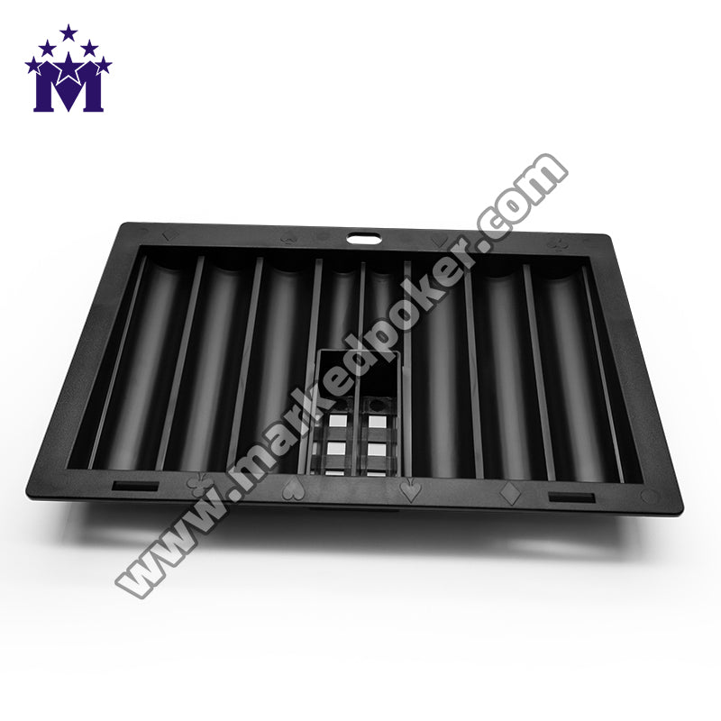 High-Quality Black Thick Plastic Custom-Made Texas Hold'em Poker Table Special Chip Tray