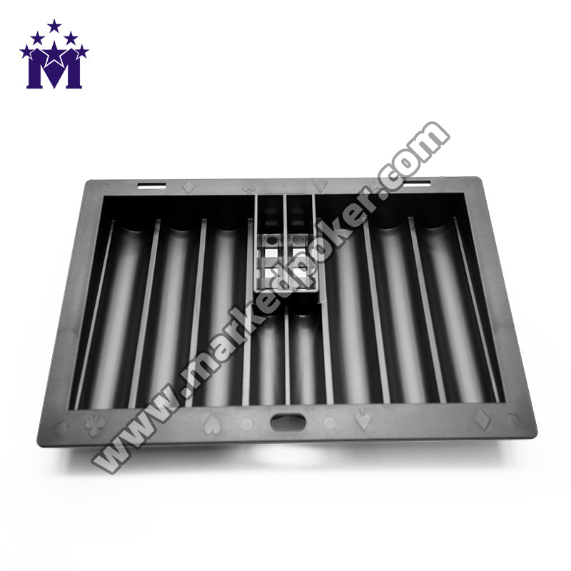 High-Quality Black Thick Plastic Custom-Made Texas Hold'em Poker Table Special Chip Tray