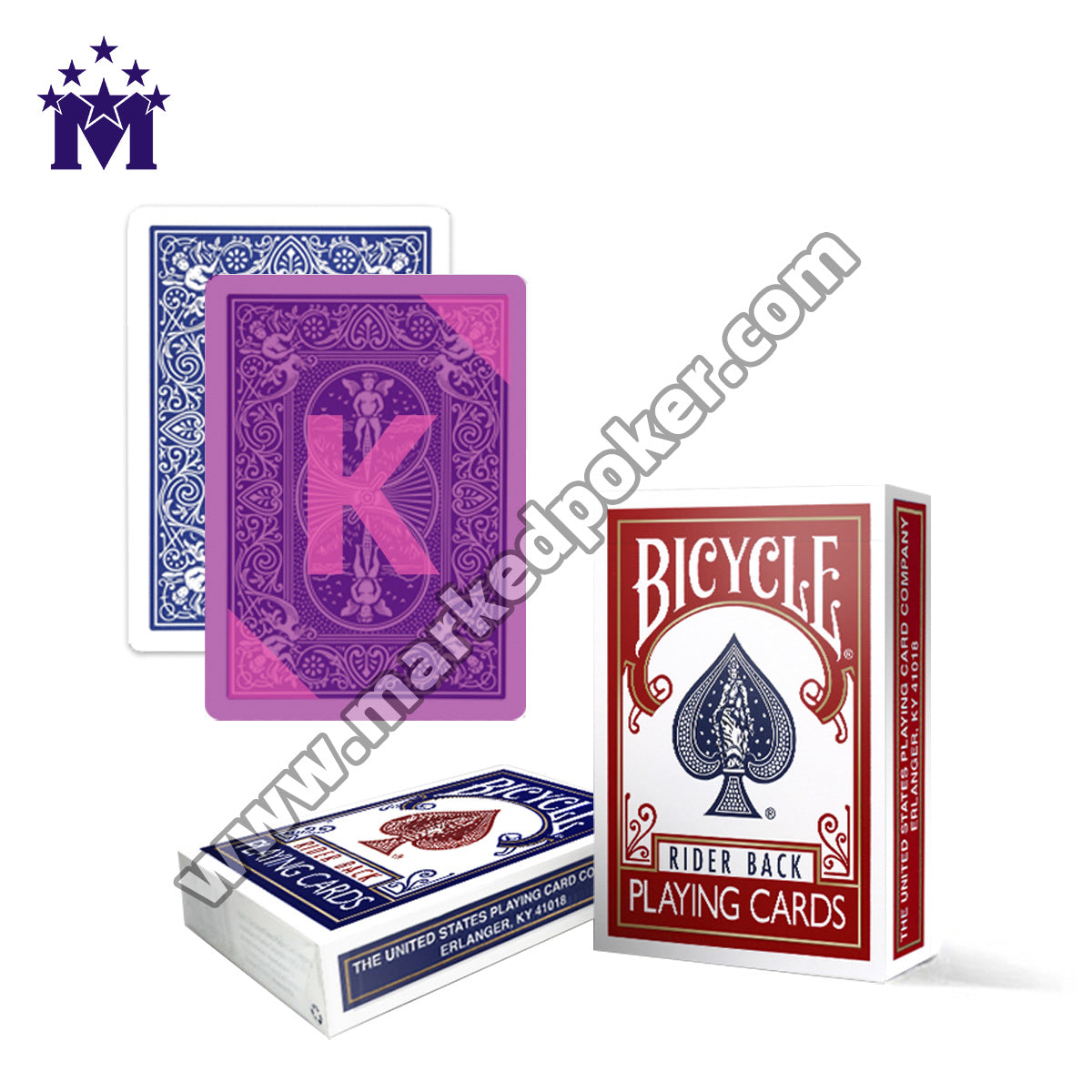 Bicycle Rider Back Infrared Contact Lenses Marked Poker Cards