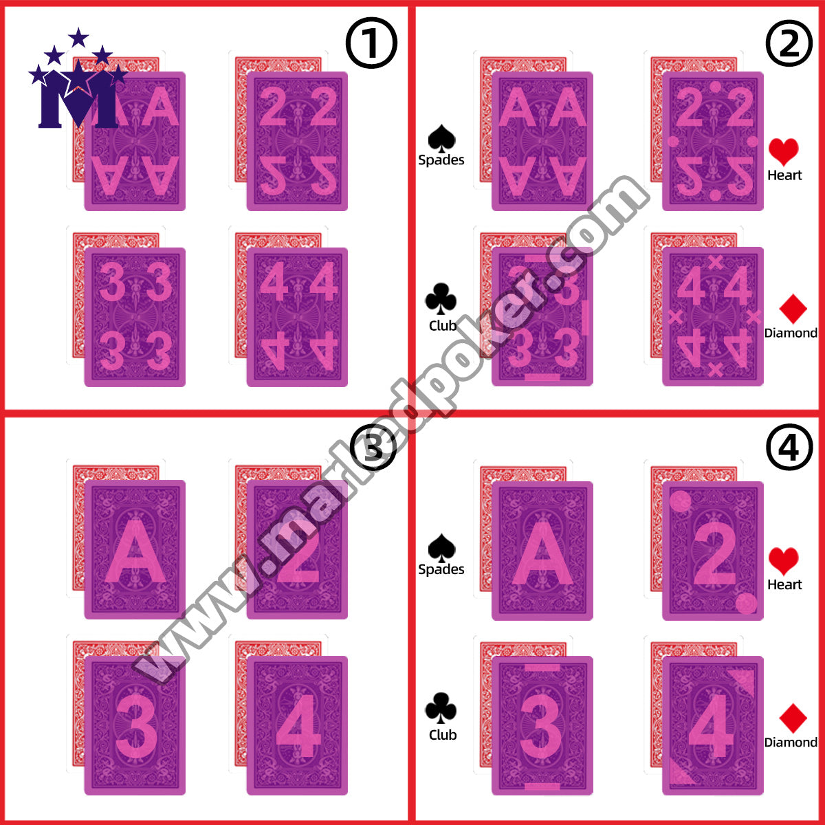 Bicycle Standard Infrared Contact Lenses Marked Cards