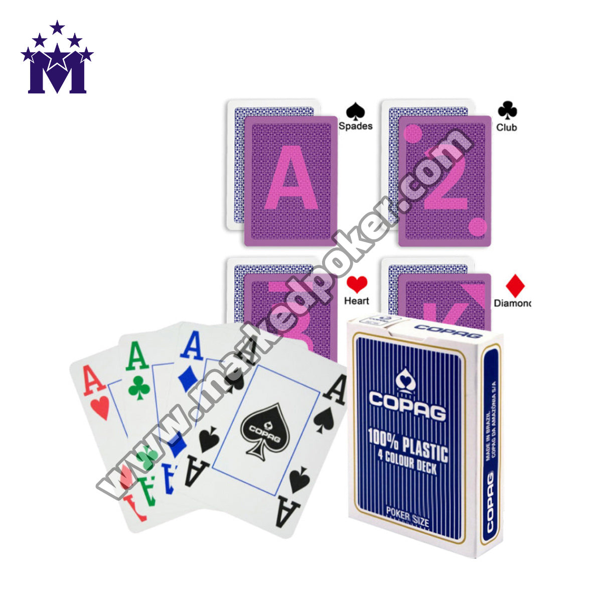 Copag 4 Colour Poker Barcode Marked Cards